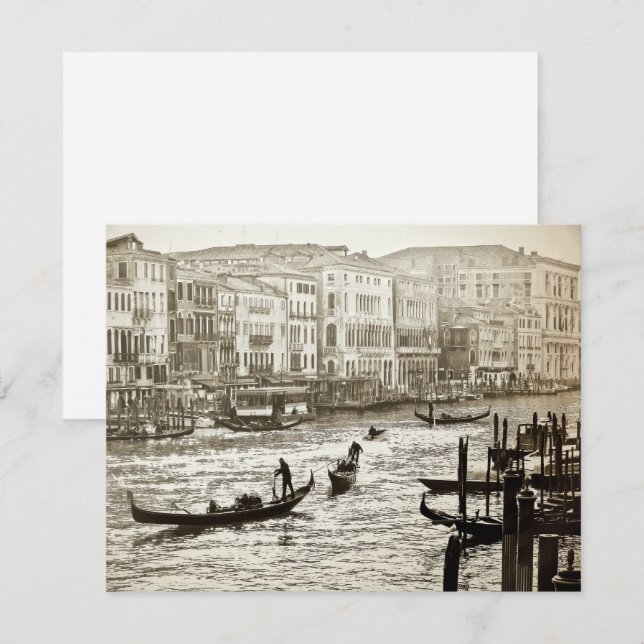 VINTAGE GRAND CANAL Einladung (Vorne/Hinten)