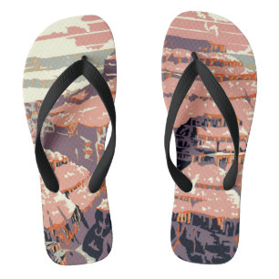 Vintage Grand Canyon National Park WPA Poster Art  Flip Flops