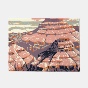 Vintage Grand Canyon National Park WPA Poster Art Fußmatte