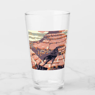 Vintage Grand Canyon National Park WPA Poster Art  Glas