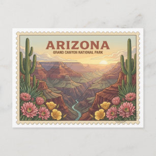 Vintage Grand Canyon Nationalpark Arizona Wüste Postkarte
