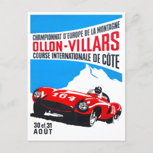 Vintage-Grand-Prix-Autorennen Postkarte
