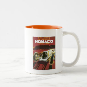 Vintage Grand Prix Monaco Zweifarbige Tasse