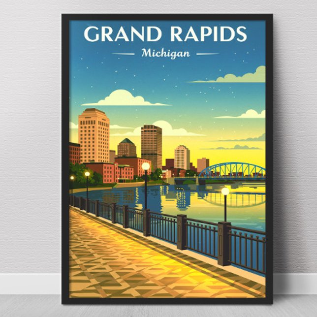 Vintage Grand Rapids Michigan Poster (Von Creator hochgeladen)