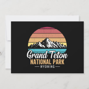 Vintage Grand Teton National Park Wyoming USA–  Karte