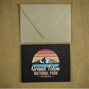 Vintage Grand Teton National Park Wyoming USA– Postkarte