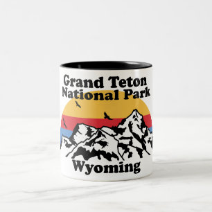Vintage Grand Teton Nationalpark Zweifarbige Tasse