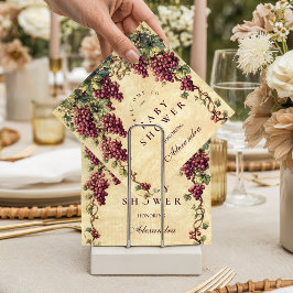 Vintage Grape Vineyard Botanical Baby Shower Serviette