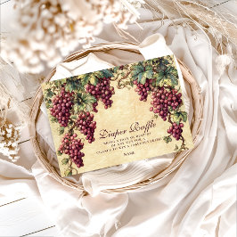 Vintage Grape Vineyard Diapper Raffle  Begleitkarte