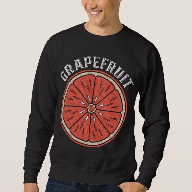 Vintage Grapefruits Slice Citrus Frucht Vegan Grap Sweatshirt (Vorderseite)