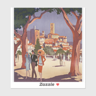 Vintage Grasse Sommer Kunst Aufkleber