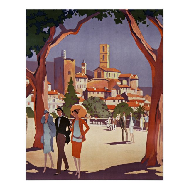 Vintage Grasse Sommer Kunst Poster (Vorderseite)