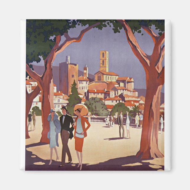 Vintage Grasse Sommerkunst Magnet (Vorne)