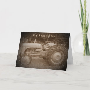 Vintage Grau massey fergison Traktor Foto sepia Karte