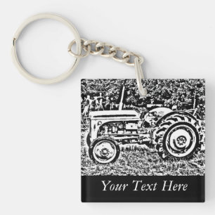 Vintage Grau massey fergison Traktor Schlüsselanhänger