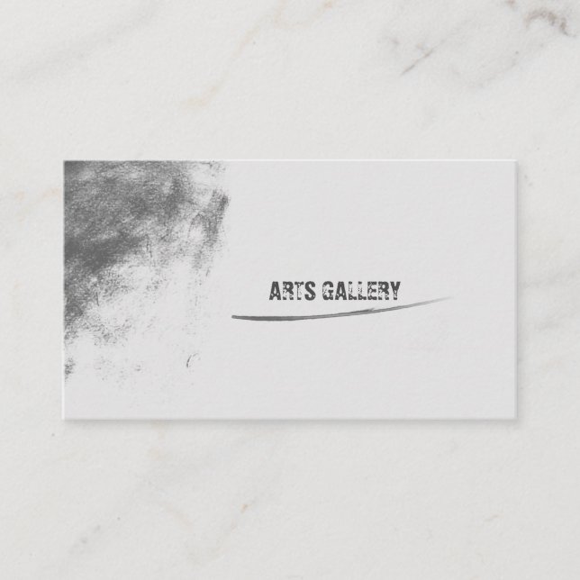 Vintage graue Grunge Smudge Template Business Card Visitenkarte (Vorderseite)