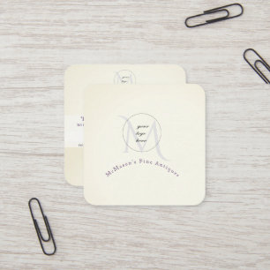 Vintage Graue Quadrate-Visitenkarten für Ihr Logo Quadratische Visitenkarte