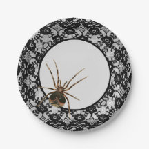 Vintage graue Spider Lace Gothic Halloween