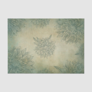 Vintage graugraue Blume Seidenpapier