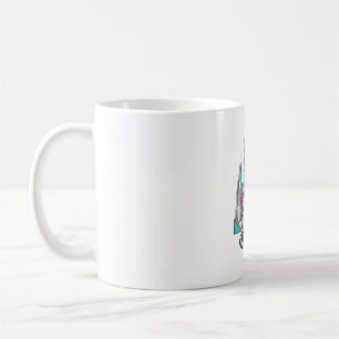Vintage gravierte Cyber-Katzen-Stadt-Vektor-Art_1 Kaffeetasse
