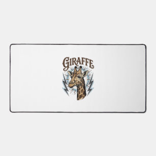 Vintage gravierte Giraffe Blitz T-Shirt Design_ Schreibtischunterlage