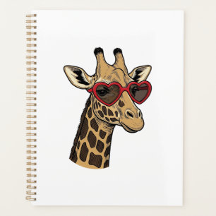 Vintage gravierte Giraffe Herz Sonnenbrille Design Planer