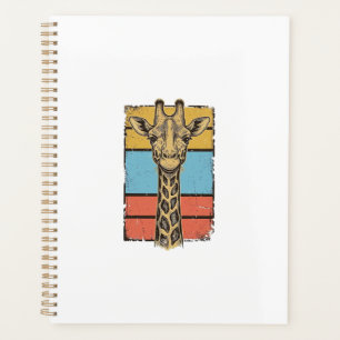 Vintage gravierte Giraffe Retro-Streifen-Shirt-Des Planer