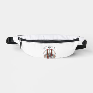 Vintage gravierte Giraffenherde Safari-Shirt-Desig Bauchtasche