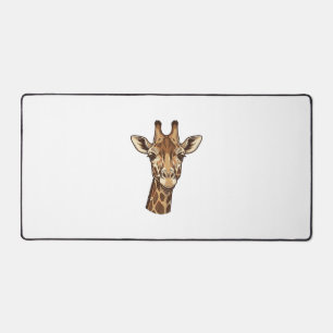 Vintage gravierter Giraffenkopf-Vektordesign_1 Schreibtischunterlage