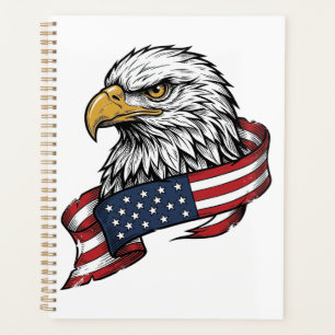 Vintage graviertes Adler-patriotisches Shirt-Desig Planer