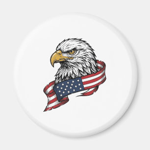 Vintage graviertes Adler-Patriotismus-Shirt-Design Magnet