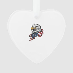 Vintage graviertes Adler-Patriotismus-Shirt-Design Ornament