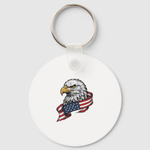 Vintage graviertes Adler-Patriotismus-Shirt-Design Schlüsselanhänger