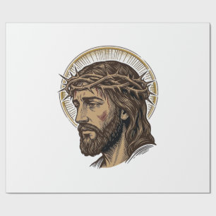 Vintage graviertes Crown of Thorns Portrait-Shirt_ Geschenkpapier