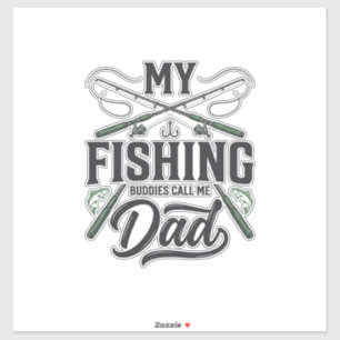 Vintage graviertes Fishing Dad-Shirt-Design Aufkleber
