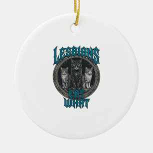 Vintage graviertes Katzenstolz Grafik-Shirt-Design Keramik Ornament