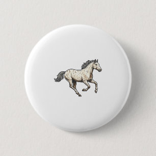 Vintage graviertes laufendes Appaloosa-Pferd Desig Button