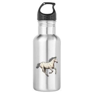 Vintage graviertes laufendes Appaloosa-Pferd Desig Edelstahlflasche