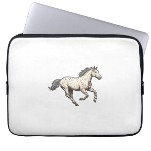 Vintage graviertes laufendes Appaloosa-Pferd Desig Laptopschutzhülle