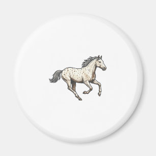 Vintage graviertes laufendes Appaloosa-Pferd Desig Magnet