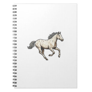 Vintage graviertes laufendes Appaloosa-Pferd Desig Notizblock