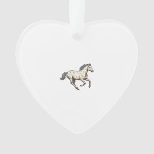 Vintage graviertes laufendes Appaloosa-Pferd Desig Ornament