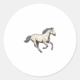 Vintage graviertes laufendes Appaloosa-Pferd Desig Runder Aufkleber