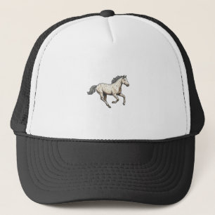 Vintage graviertes laufendes Appaloosa-Pferd Desig Truckerkappe
