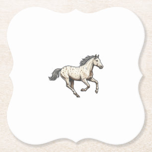 Vintage graviertes laufendes Appaloosa-Pferd Desig Untersetzer