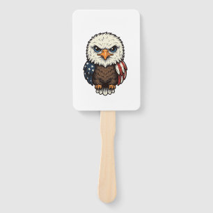 Vintage graviertes patriotisches Baby-Adler-Shirt_ Fächer