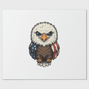 Vintage graviertes patriotisches Baby-Adler-Shirt_ Geschenkpapier