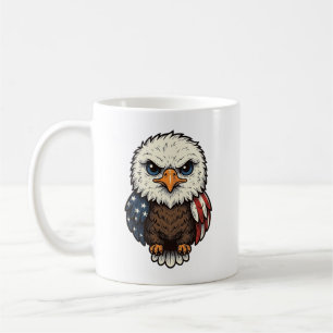 Vintage graviertes patriotisches Baby-Adler-Shirt_ Kaffeetasse