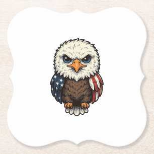 Vintage graviertes patriotisches Baby-Adler-Shirt_ Untersetzer