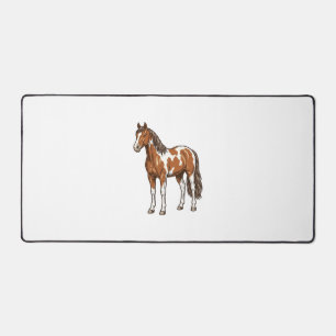 Vintage graviertes Pinto-Pferd Vektor-Design_1 Schreibtischunterlage